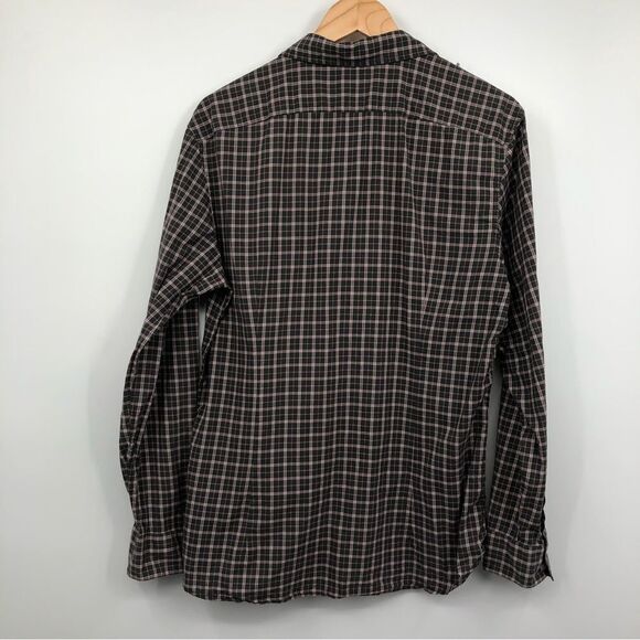 John Varvatos Mens Shirt Size Medium Green Plaid Button Down - Picture 3 of 8